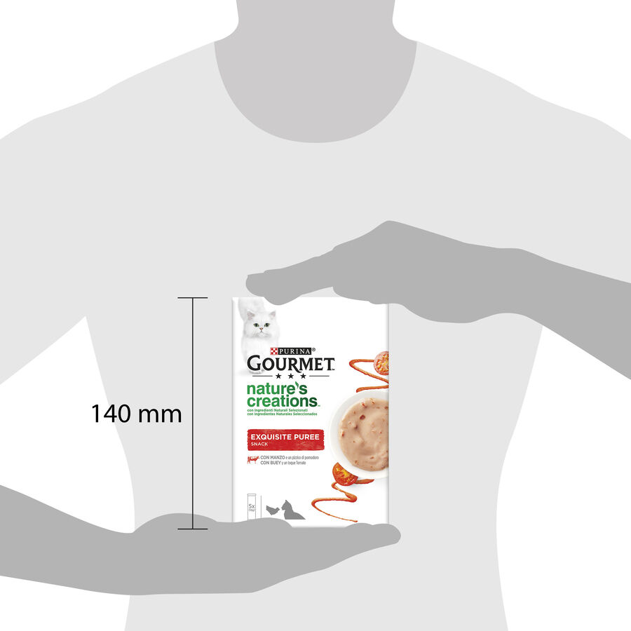 5 sobres x 10 g Gourmet Nature&rsquo;s Creations Snack H&uacute;medo de Buey para gatos, , large Imagen numero 8